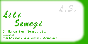 lili semegi business card